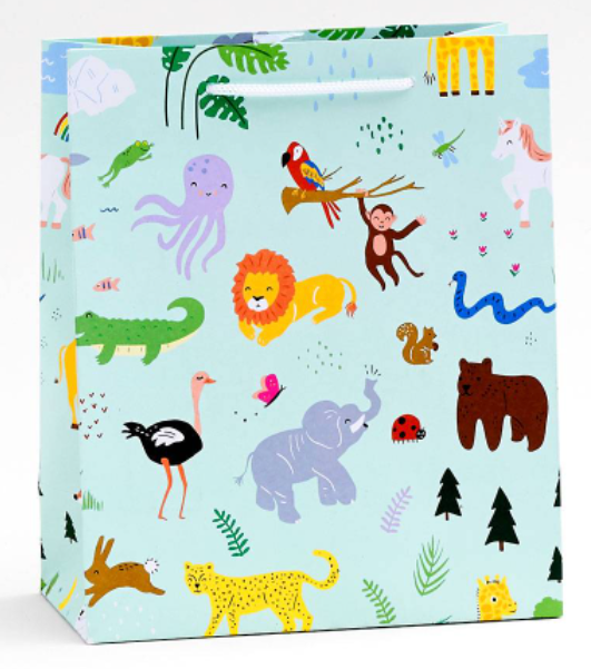 Jungle Animals Medium Gift Bag