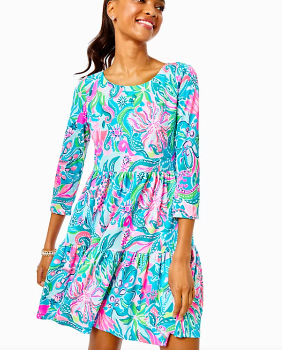 Geanna Dress | Turquoise Golden Hour