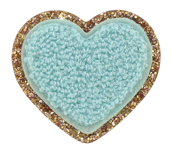 Cotton Candy Glitter Heart Patch