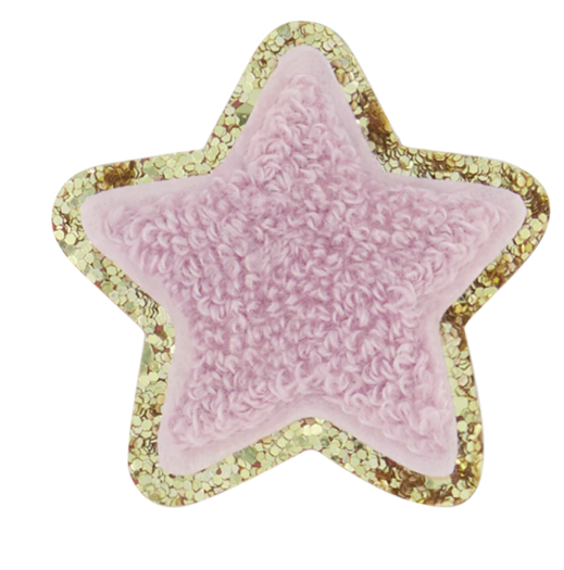 Lilac Glitter Varsity Star Patch