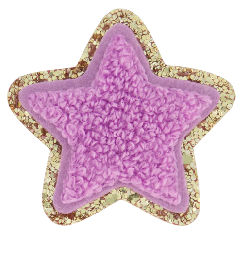 Grape Glitter Varsity Star Patch