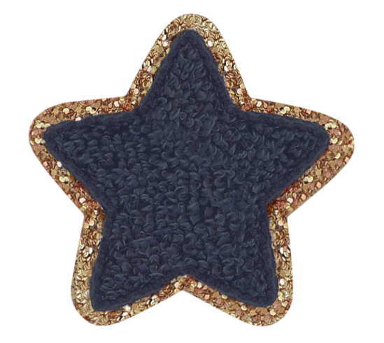 Sapphire Glitter Varsity Star Patch