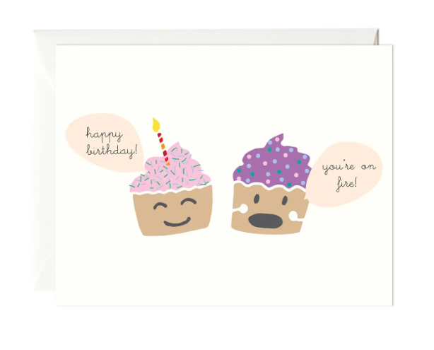 You're on Fire Cupcakes Card