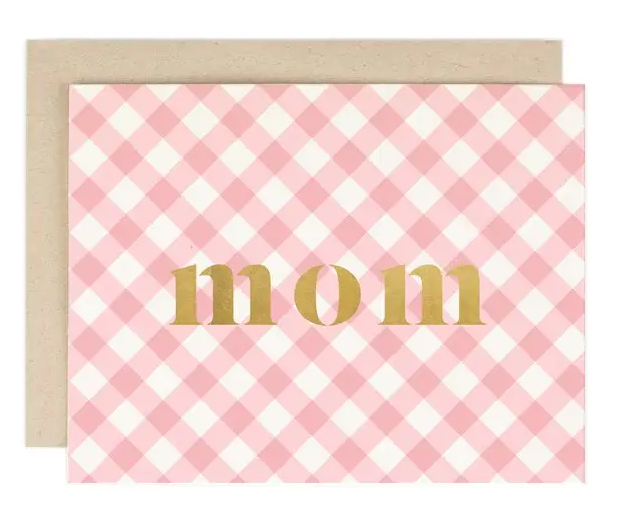 Mom Gingham Check Card