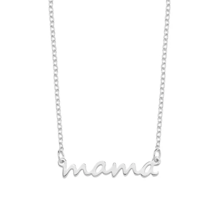 Mama Dainty Necklace | Silver