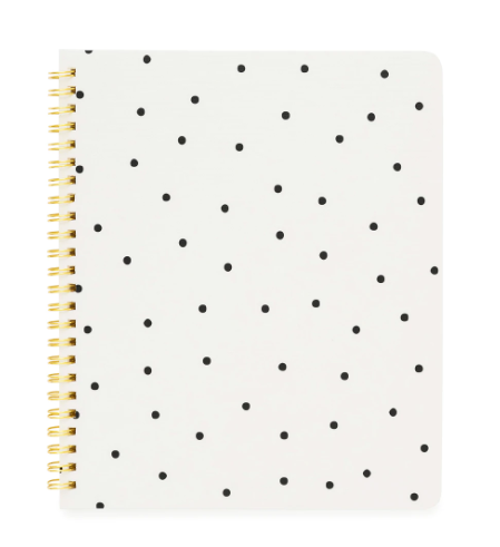 Spiral Notebook | Black Scatter Dot