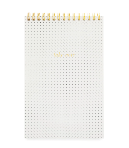 Top Spiral Notebook | Black Pindot