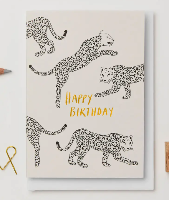 Leopard Birthday Card