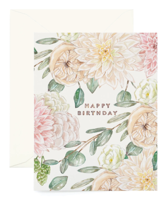 Garden Rose Birthday Card