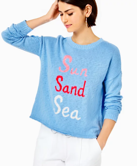 Pippy Sweater | Blue Peri Sun Intarsia