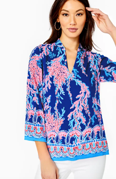 Luna Bay Tunic - Borealis Blue Sim on Over