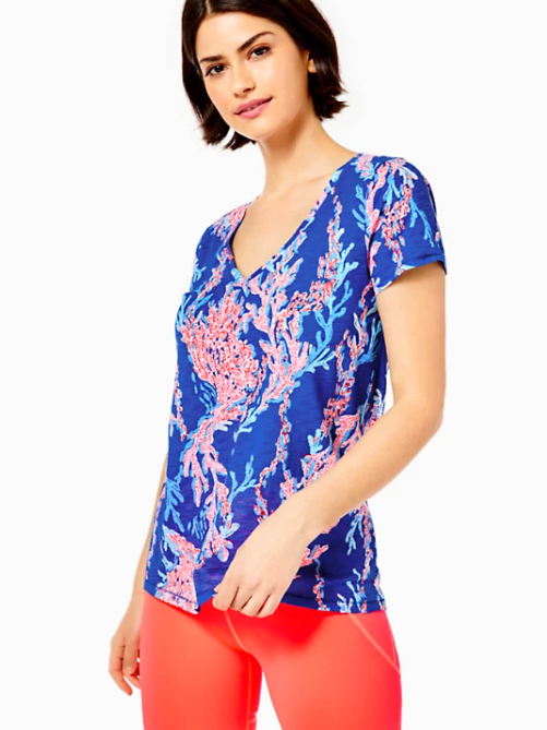 Etta V Neck - Borealis Blue Swim on Over