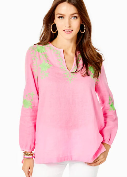 Coby Linen Tunic | Pink Shandy