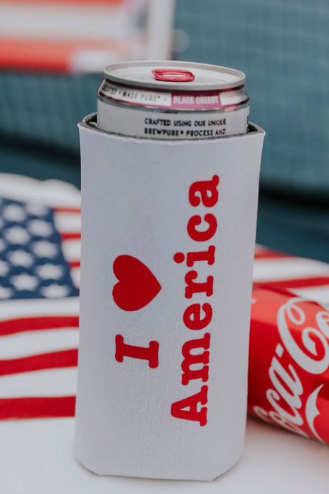 I Heart America Tall Drink Sleeve