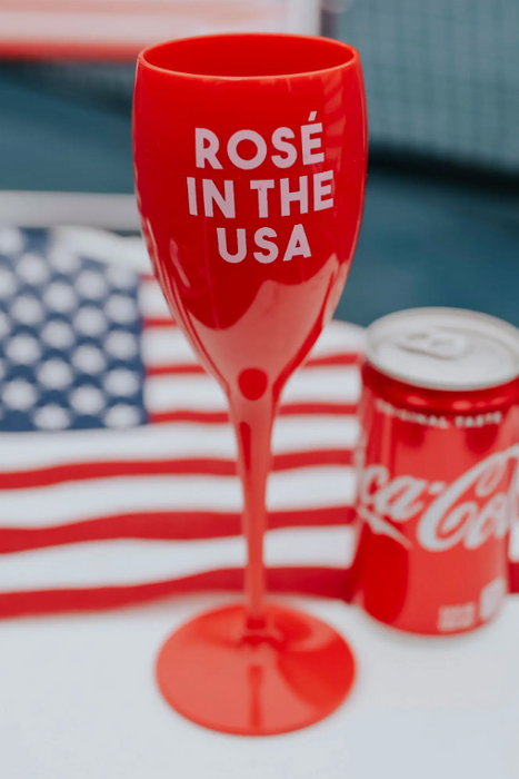 Rose in the USA Champagne Glass