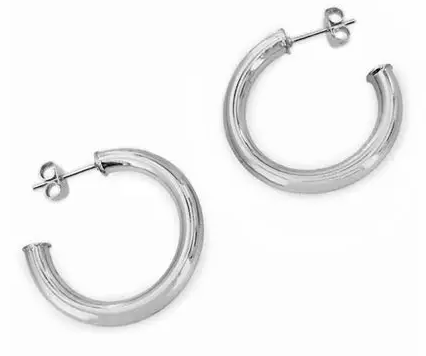Tubular Hoop Earrings - Large 2"