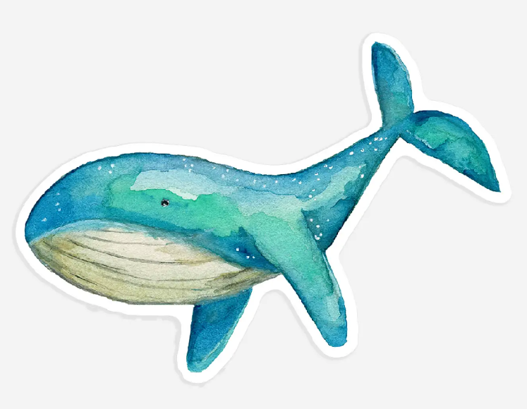 Whale Sticker