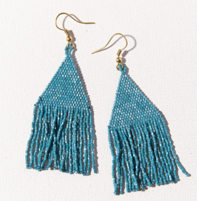 Petite Fringe Earring | Lt Blue