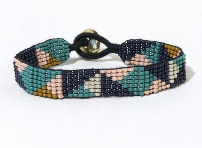 Thin Luxe Bracelet | Teal Navy Angle