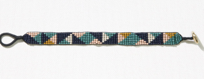 Thin Luxe Bracelet | Teal Navy Angle