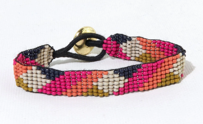 Thin Luxe Bracelet | Hot Pink Coral Citron Angle
