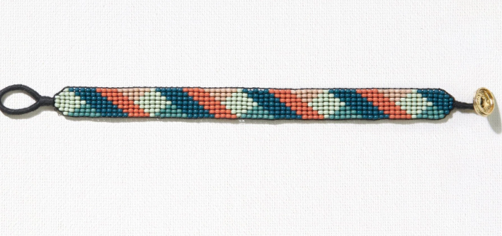 Thin Luxe Bracelet | Pink Coral Mint Teal Angle