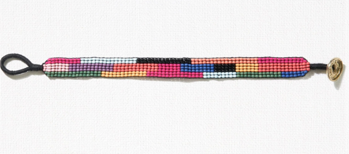 Thin Luxe Bracelet | Multi Color Horizontal Stripe