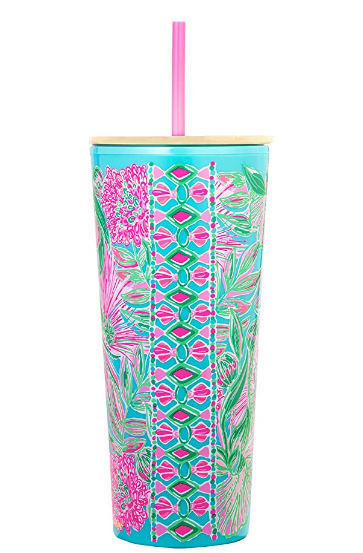 Lilly Tumbler w/straw -  Coming in Hot