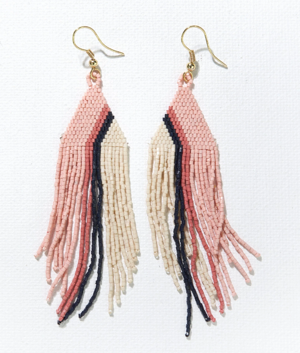 4" Fringe Earring | Blush Terra Cotta