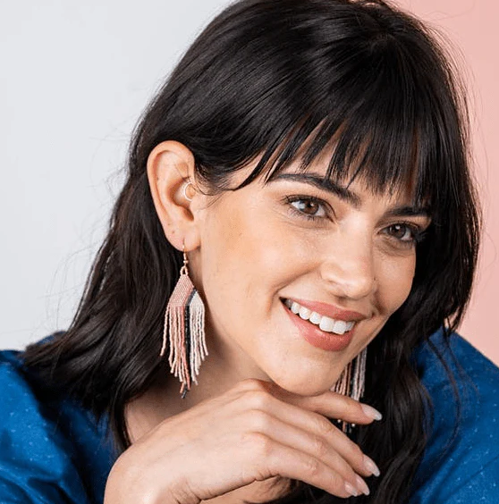 4" Fringe Earring | Blush Terra Cotta