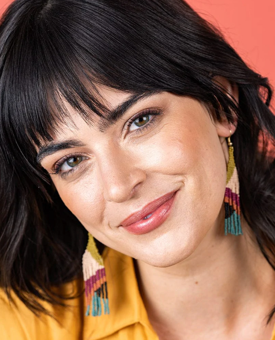 3.25" Fringe Earring - Muted Angles (SBER3600MU)
