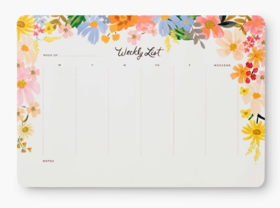 Marguerite Weekly Desk Pad