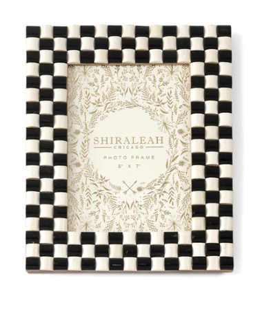 Ivory and Black Woven 5x7 Frame