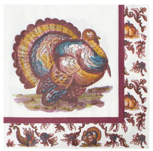 Turkey Toile Lunch Napkin
