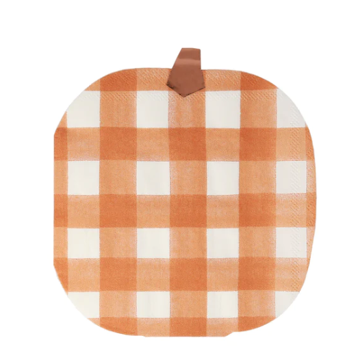 Gingham Pumpkin Napkins