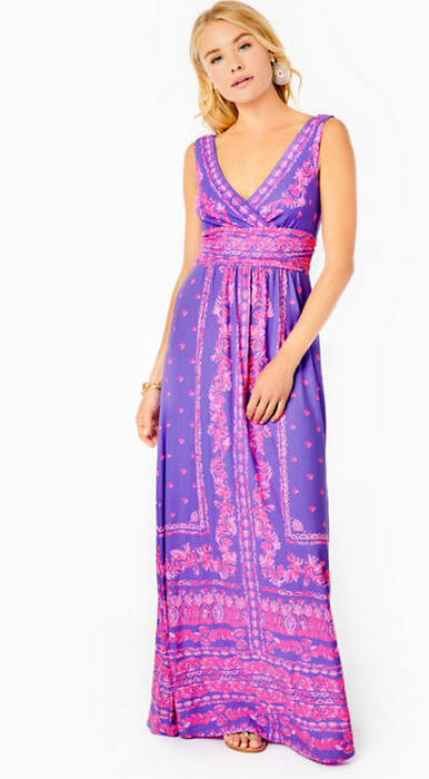 Margarita Maxi Dress | Mystic Purple Coral Craze