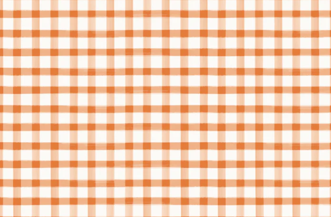 Orange Check Placemat