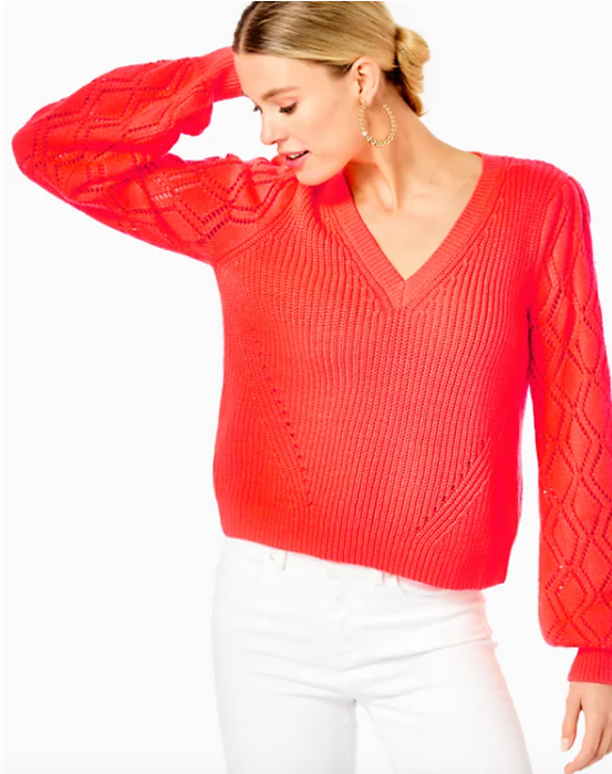 Luletta Sweater | Spicy Coral