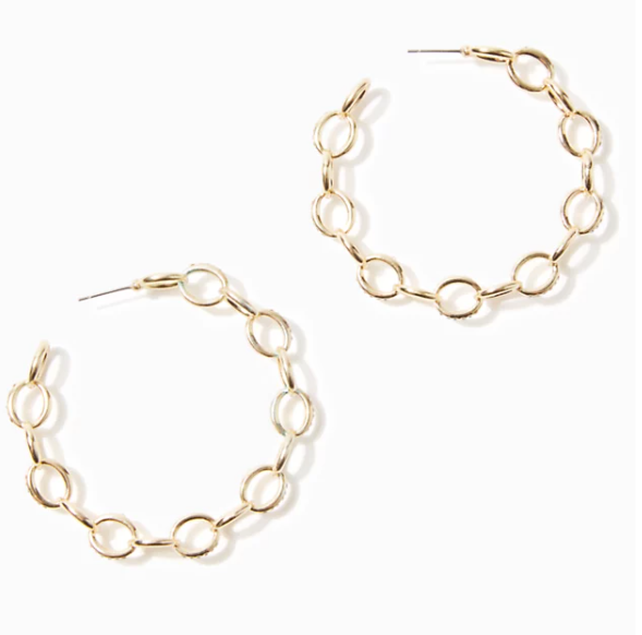 Island Link Hoop Earrings