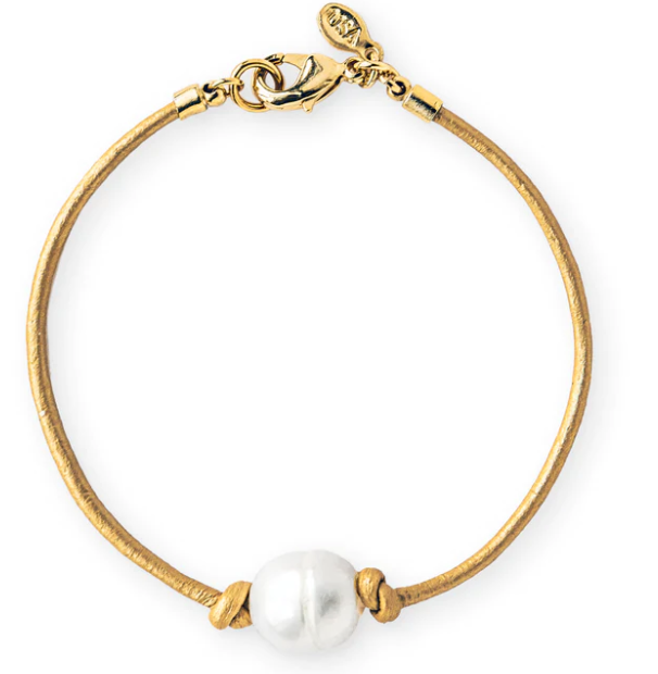 Golden Crest Pearl Knot Bracelet