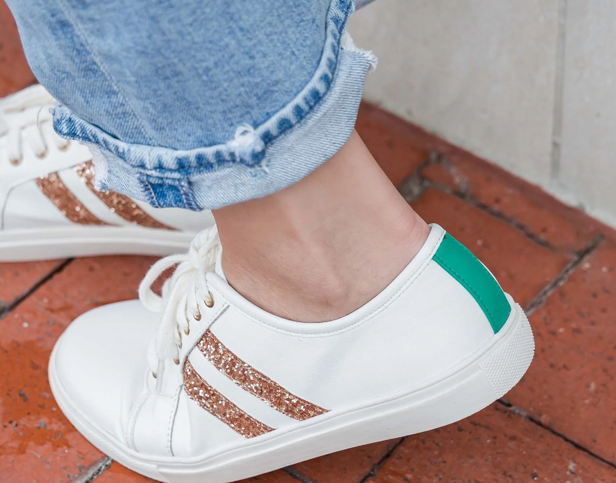 Whit Sneaker | White w/Green