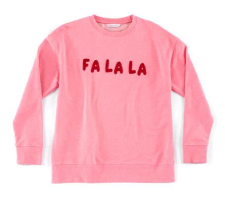 Fa La La Sweatshirt | Pink
