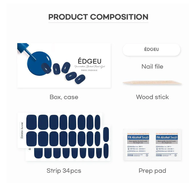 Gel Nail Wraps | Splash Blue