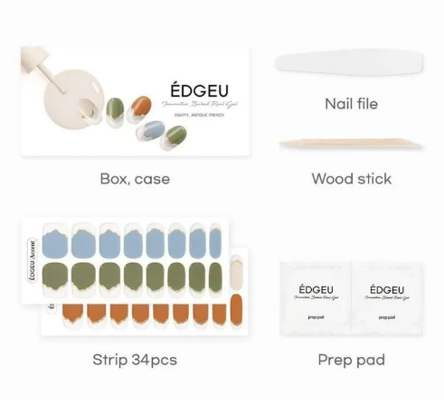 Gel Nail Wraps | Antique French