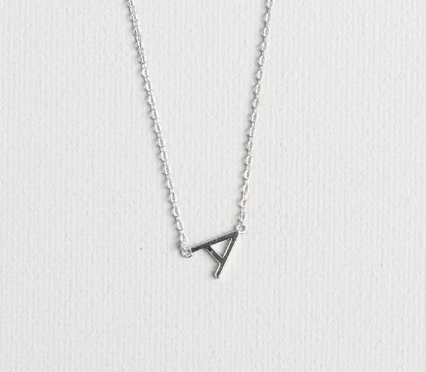 Silver Luxe Initial Necklace