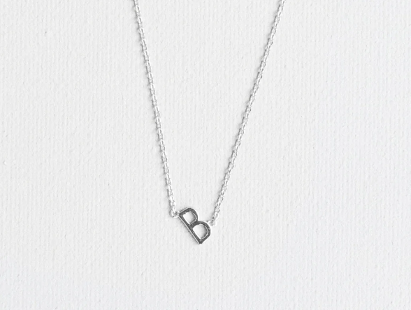 Silver Luxe Initial Necklace