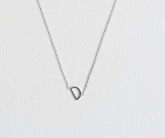 Silver Luxe Initial Necklace