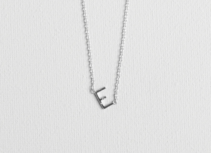 Silver Luxe Initial Necklace