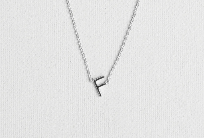 Silver Luxe Initial Necklace