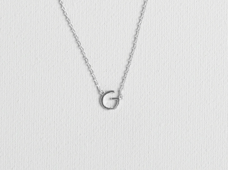 Silver Luxe Initial Necklace